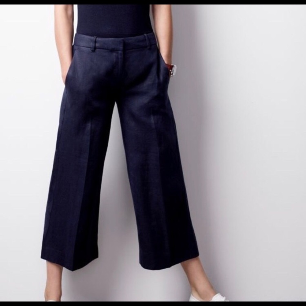 J. Crew sz 2 Wide Legged Linen Gazebo Pants